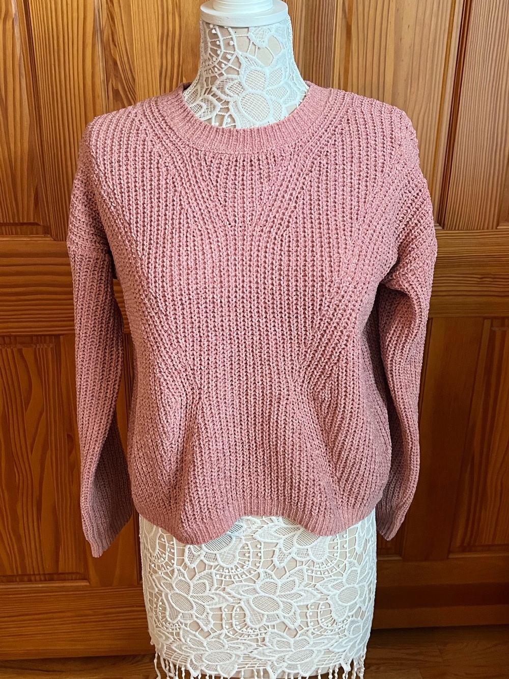 Hippie Rose Thick Sweater with Cutout Back